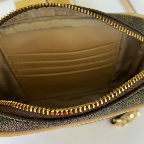 Michael Kors Mini Bag Crossbody Brown SM Purse Fulton - Picture 10 of 12